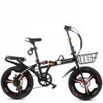 Children's folding bicycle primary school children's men's and women's speed bicycle 16 20 inch ultra light portable mini