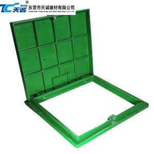 China EN124 B125 FRP Plastic composite fiberglass SMC square locking Manhole Cover