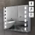 Import China Factory Custom Lighted Vanity Illuminated Stainless Steel Mirror LED Mirror Medicine Cabinet in Bathroom from China