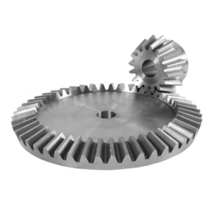 China Forging Crusher Spare Parts Meshing Angle Steel Gears 2pcs 90 Degree Bevel Gears