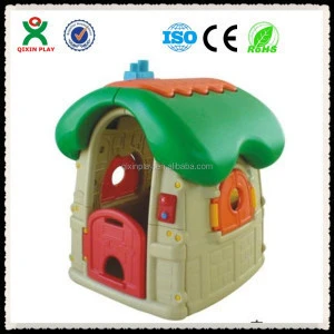 China guangzhou cheap kids outdoor playhouse for sale cute children toy house outdoor playhouse for kindergarten QX-158E