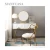 Import China Manufacturer Bedroom Furniture Modern Simple Design Stool Mirror LED Makeup Dresser Table from China