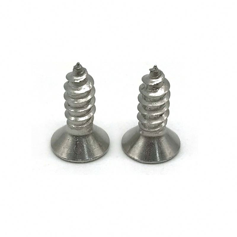 China screw Manufacturer Stainless steel zinc plated flat head self tapping screws