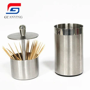 China suppliers toothpick dispenser stainless steel automatic toothpick holder