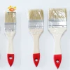 Chinese factory natural bristle paint brush wooden handle with red tip