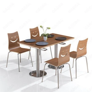 Chinese Manufacturer Sale Wood Color Restaurant Furniture Canteen Table And Chair