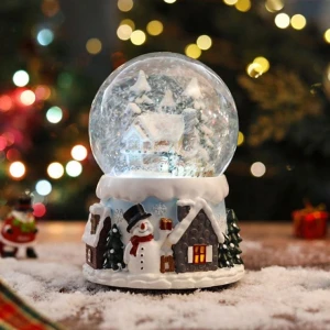 Christmas Music Box Snow Globe  Souvenir