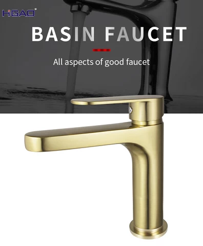 Chrome Gold Nickel Brushed Single Handle Bathroom Counter Top Mixer Tap Wash Basin Faucet