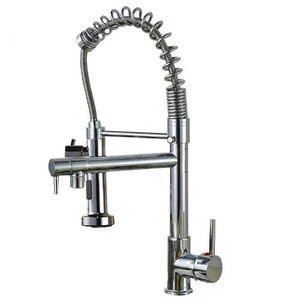 Chrome Inspired Single Handle Vanity Spring Pull Down Kitchen Sink Faucet