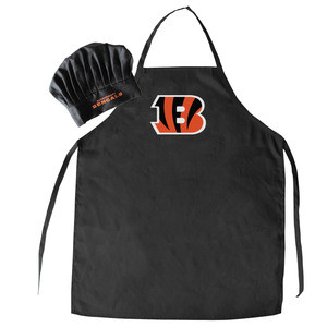 Cincinnati Bengals Chef Hat/Apron Set Black