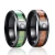 Import Classic Acacia Ebony Wood Inlaid Tungsten Ring with Zircon from China