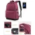 Import Classic water resistant high-quality canvas smart double school backpack with USB charger outside from China