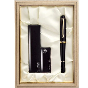 Classical Luxury Fountain Brush Pen With 3 Pcs Spare Black Ink Ideal For Gift