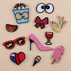 Clothes Applique Sticker Fashion Custom Embroidered Badges Iron On Patches