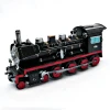 Collectible retro red wheels black iron railroad train steam locomotive model