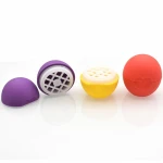 colorful cosmetic 7g plastic round ball lip balm container packaging container