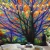 Import Colorful Tree Tapestry Wall Hanging,  Psychedelic Forest  Wall Tapestry Bohemian Mandala, Hippie Tapestry for Living Room from China