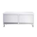 Commercial Restaurant Hotel Stainless Steel Kitchen Table with shelves Kitchen Cabinet
