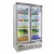 Import commercial two glass doors display chiller fridge transparent electric refrigerator supermarket 2 door fan cooling freezer from China