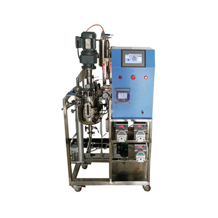 continuous feed lab chemical reactor with PH monitor for ternary precursors