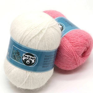COOMAMUU Mink Yarn Hand Knitting for Cashmere Wool Yarn Soft Long Hair Crochet Yarn Thread For Cardigan 50+20g/pcs