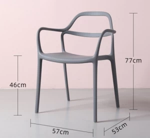 Creative pp outdoor armchair furniture factory direct stacking anti-uv plastic dining chairs