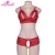 Import Crotchless booty short red open cup bra set sexy underwear from China