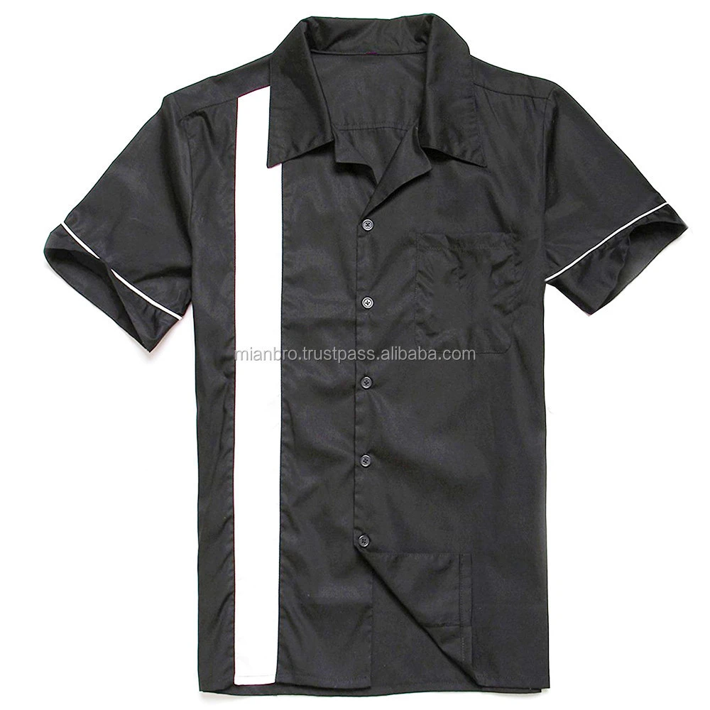 Custom Bowling/Dart/Work Shirts for Men 100% Polyester Satin short arms, full arm Shirts also possible