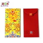 Custom Chinese New Year Gold Stamping Packets Red Colour Pocket Paper Envelope For Promotion