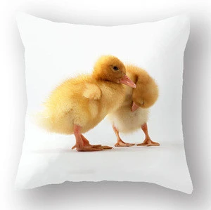 Custom classic fashion decor sofa cushions with hidden zipper print 3d animal design cotton throw pillow cases cushion cover