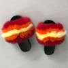 Custom Color Drop Shipping Women Sandals Adult Real Fox Slippers Big Fur Slides