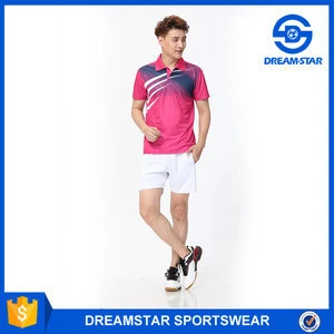 Custom dye sublimation 2019 Jerseys Badminton Shirts Sports Uniforms