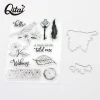 custom eco-friendly PVC clear stamp transparent stamp cutting dies for diy scrapbooking decoration Supplies