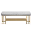 Custom Hotel Furniture High Quality Metal Bed Footstool Shoes Changing Ottoman Stool Velvet Stool Chair