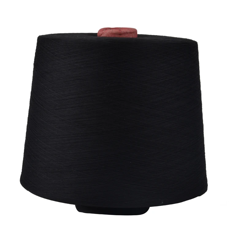 Custom logo 30S dope dyed color 100% polyester ring spun dyed pattern yarn for socks knitting