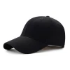 custom logo design cotton sport cap black color cap Flexfit size custom baseball cap