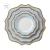 Custom luxury porcelain plate sets dinnerware  blue gold rimmed restaurant ceramic serving platter sunflower for wedding