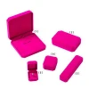 Custom Printed Velour Material Square Velvet Inserts Engagement Wedding Packaging Hexagon Jewelry Box For Ring Necklace