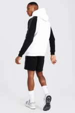 Custom Sport Long Sleeve Hoodies With Sweat short , Top Hoody And Short Set Mens Womens Wholesale Biker Shorts Sets
