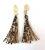 Import Customized fashion long tassel earrings jewelry leopard  earrings vintage gold post drop earrings from China