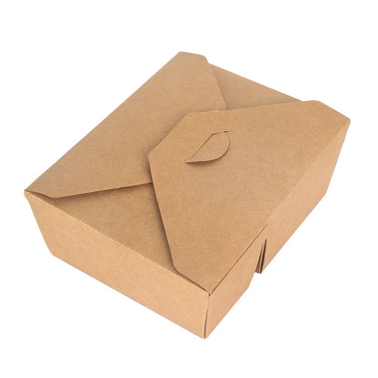 Customized food grade paper material lunch dinner food boxes takeaway packaging