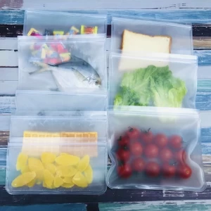 Customized high quality Food Packaging Ldpe Ziplock Reusable Fruits Vegetable Plastic Food Packaging Bag