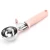 Import Customized logo 430 stainless steel spoon ice cream scoop with pink and black plastic handle from China