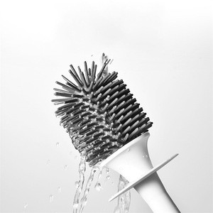 Customized Logo TPR Cleaning Brushes For Home Bathroom Supplies  Toilet Bowl Cleaner Brush With Holder