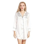 customized silk pajamas  nighty sleepwear satin pajamas women sleepwear sets satin nighty
