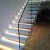 Import DAIYA floating stairs cost with OAK solid wood tread and glass railing from China