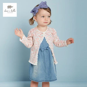 DB3323 dave bella spring fashion princess toddler sweaters baby clothes infant sweaters baby girl cardigan baby sweaters