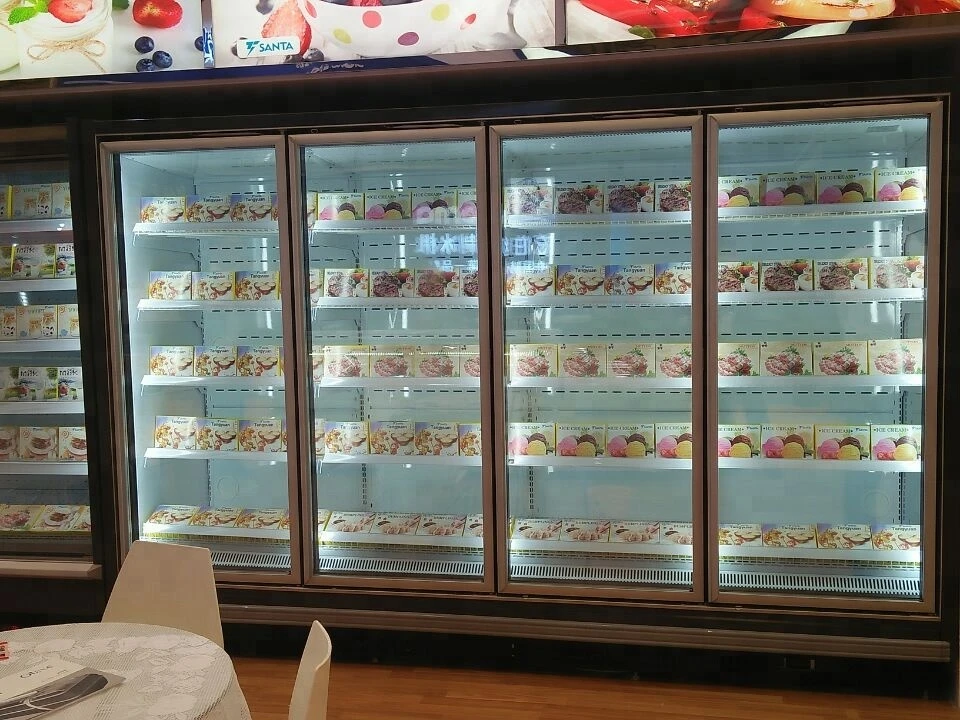 DDW Series Glass Door Display Refrigerator Commercial Freezer Cabinet for Supermarket