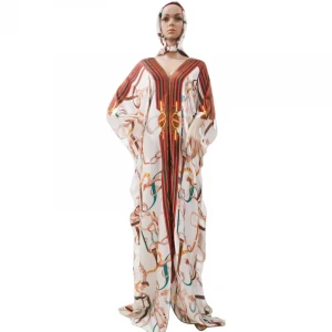Designer Brand Plus Size Women Clothing Casual Abaya Muslim African Silk Kaftan