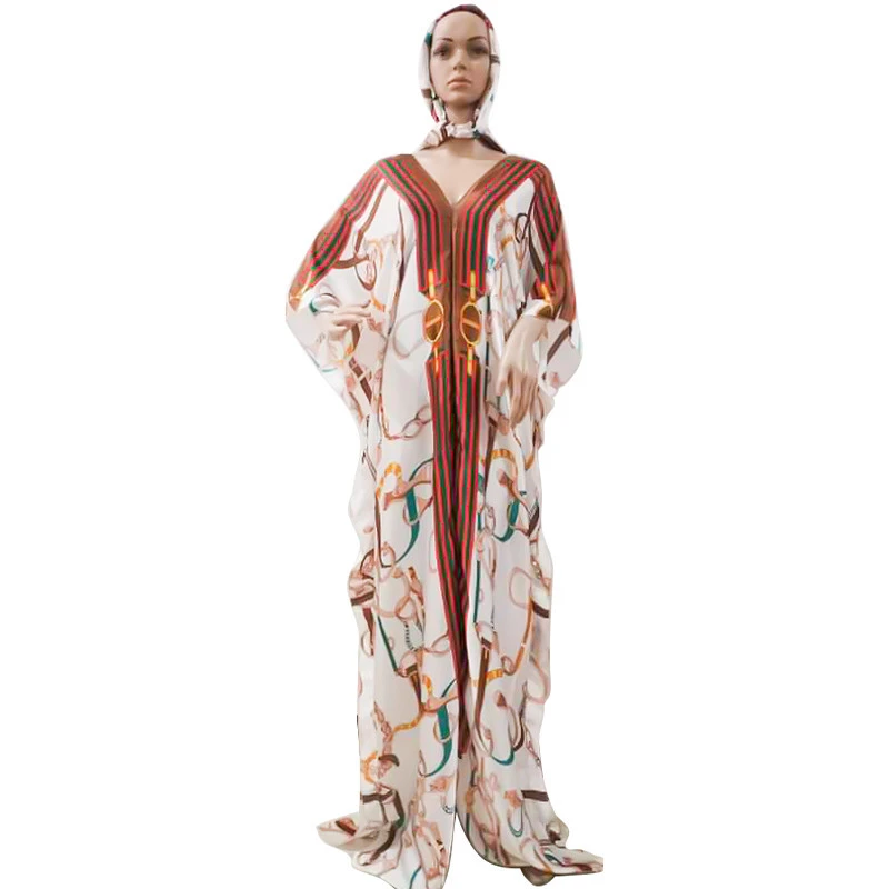 Designer Brand Plus Size Women Clothing Casual Abaya Muslim African Silk Kaftan
